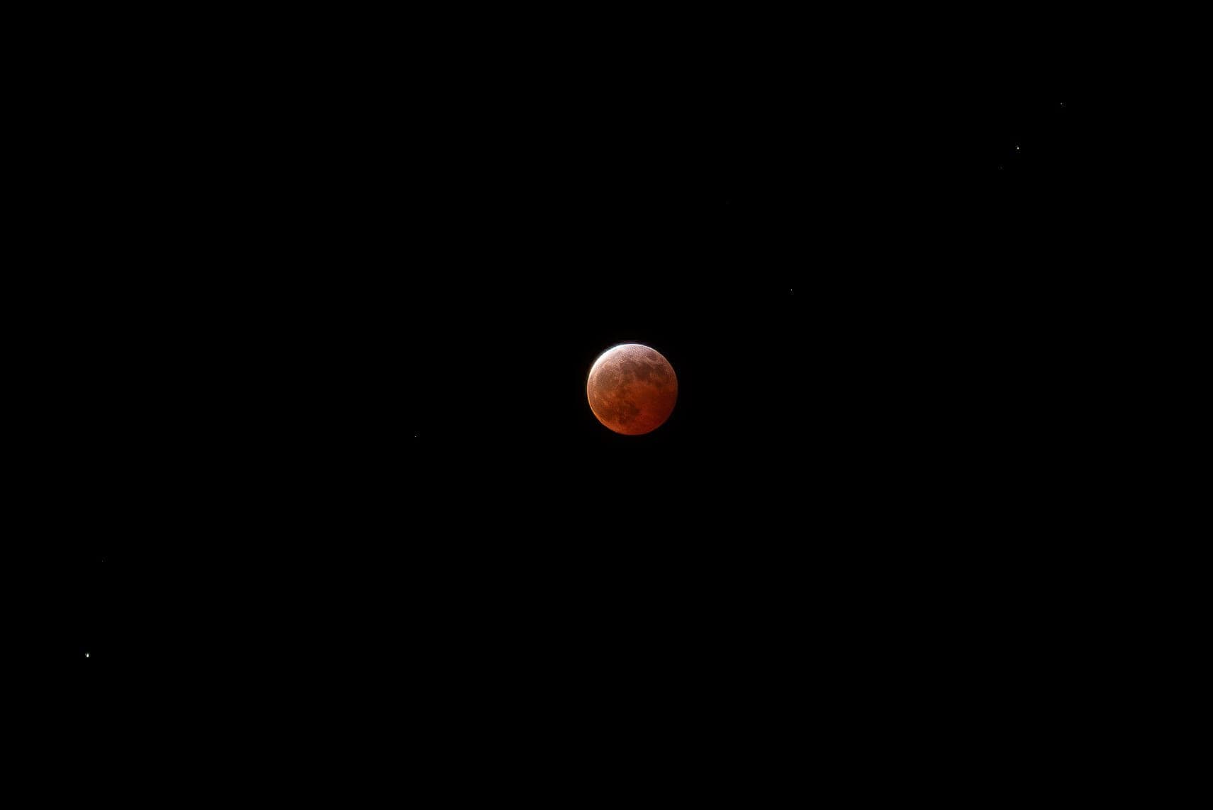 Blood moon rising over the Eastern Oregon landscape