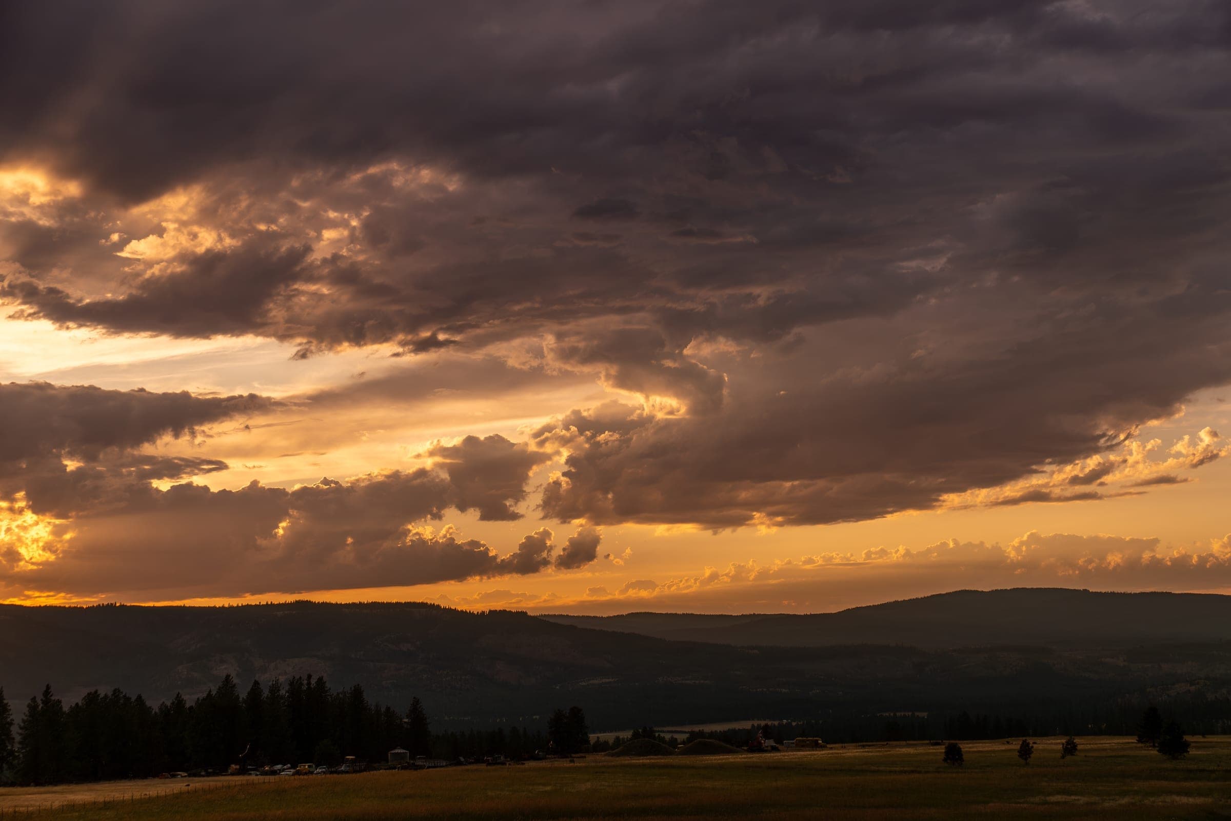 Warm golden light flooding the valley
